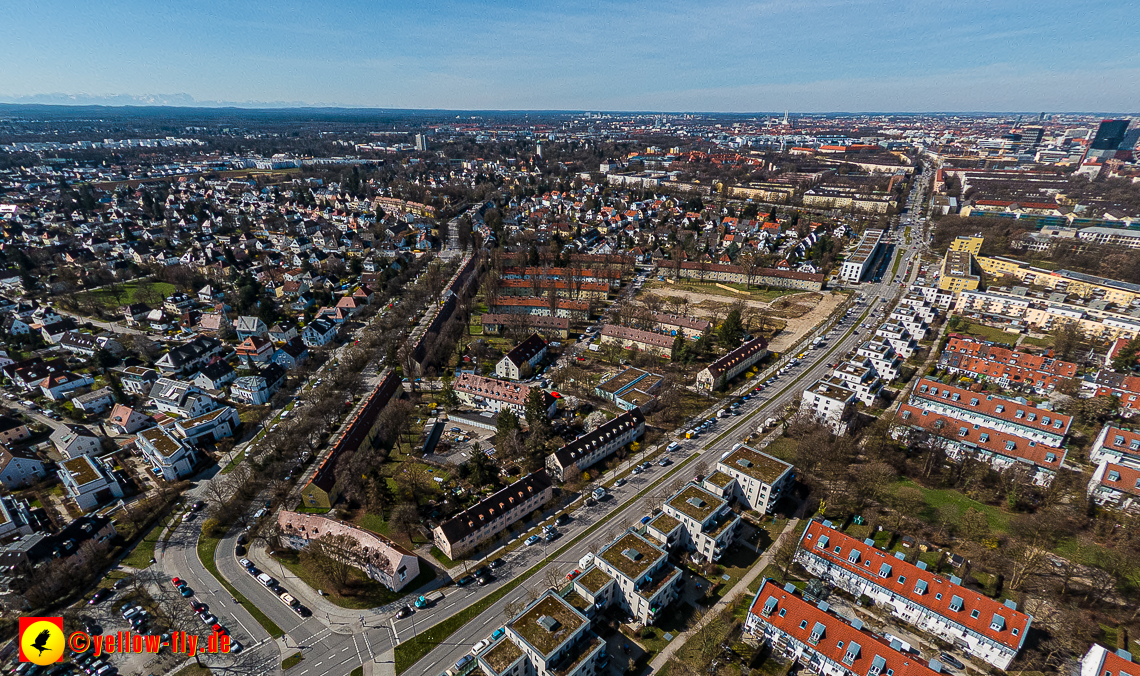 21.03.2023 - Luftbilder von der Baustelle Maikäfersiedlung in Berg am Laim